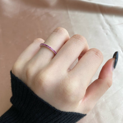 [Amore Jewels]Delicate Sparkling Round Cut Daily Ring