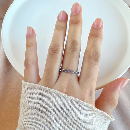 [Amore Jewels]Delicate Sparkling Round Cut Daily Ring