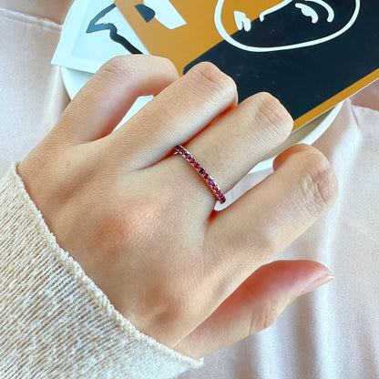 [Amore Jewels]Delicate Sparkling Round Cut Daily Ring