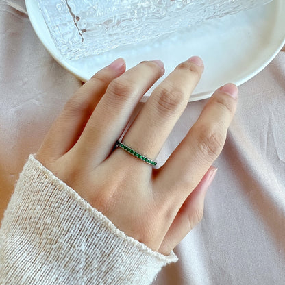 [Amore Jewels]Delicate Sparkling Round Cut Daily Ring