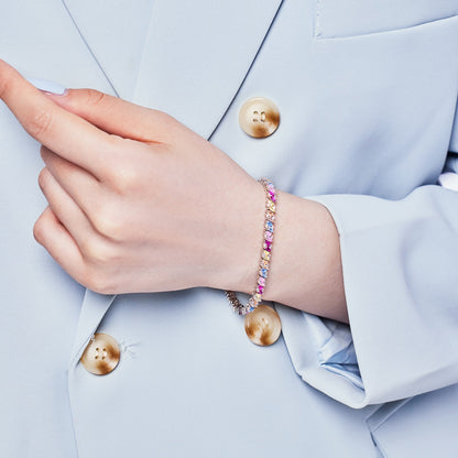 [Amore Jewels]Ornate Sparkling Multi Cut Party Bracelet