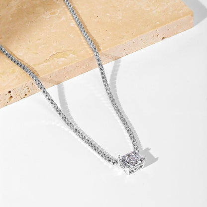 [Amore Jewels]4.0 Carat Elegant Radiant Cut Necklace
