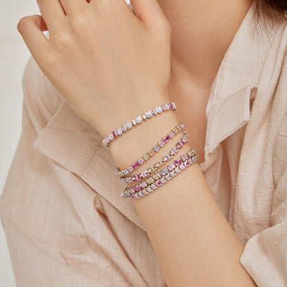 [Amore Jewels]Delicate Colorful Emerald Cut Party Bracelet