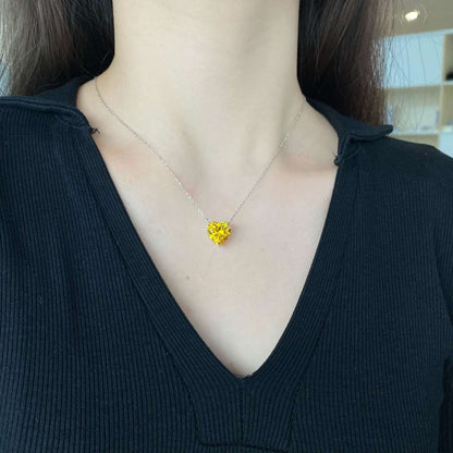 [Amore Jewels]6.0 carat Radiant Heart Shape Necklace