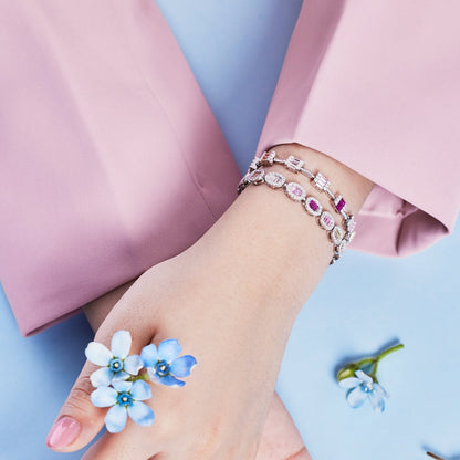 [Amore Jewels]Exquisite Ornate Emerald Cut Daily Bracelet