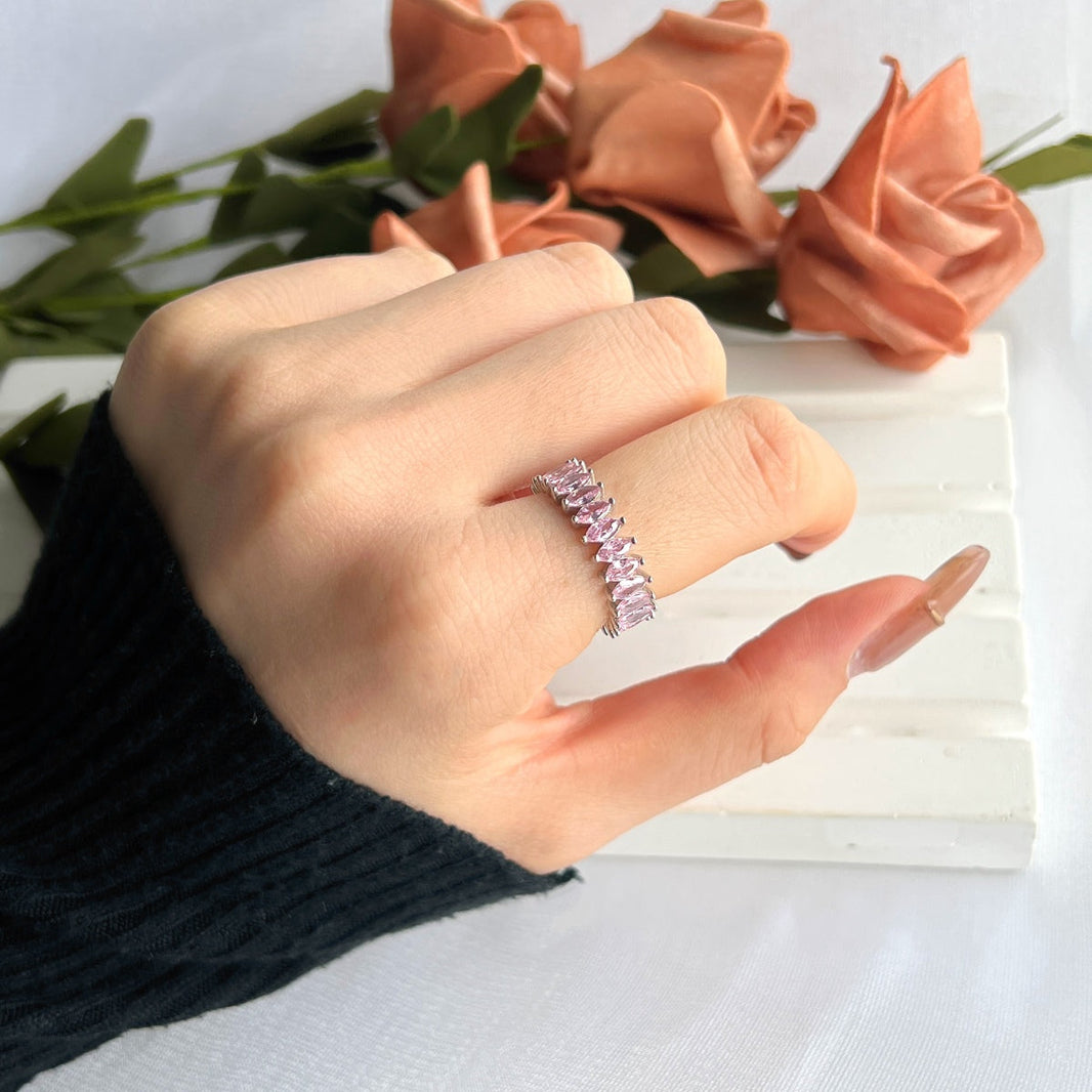 [Amore Jewels]Gorgeous Marquise Cut Tennis Ring