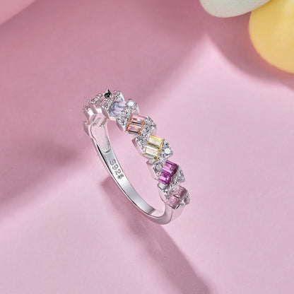 [Amore Jewels]Delicate Vibrant Emerald Cut Daily Ring