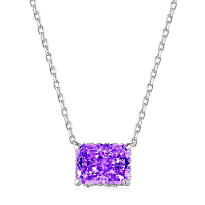 [Amore Jewels]Luxurious Square Shape Colorful Necalack