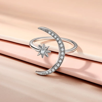 [Amore Jewels]Eternity Moon & Star Ring