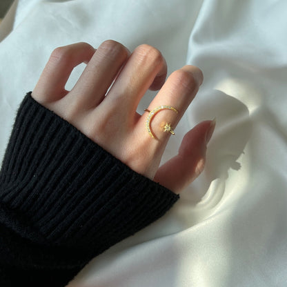 [Amore Jewels]Eternity Moon & Star Ring