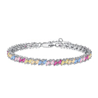 [Amore Jewels]Ornate Sparkling Multi Cut Party Bracelet