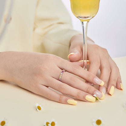 [Amore Jewels]Dazzling Lustrous Round Cut Tennis Ring