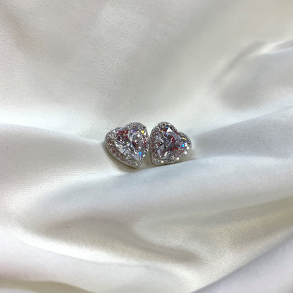 [Amore Jewels]Sparkling Heart Shape Lover Earrings