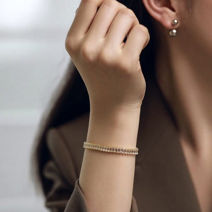 [Amore Jewels]Exquisite Emerald Cut Daily Bracelet
