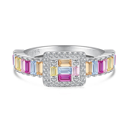[Amore Jewels]Exquisite Colorful Radiant Cut Party Ring