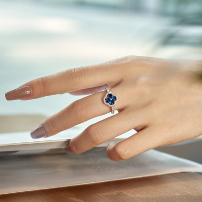 [Amore Jewels]Four Leaf Clover Flower Design Ring
