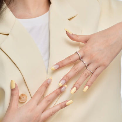 [Amore Jewels]Ornate Colorful Round Cut Tennis Ring