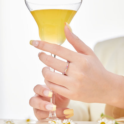 [Amore Jewels]Elegant Vivid Round Cut Daily Ring