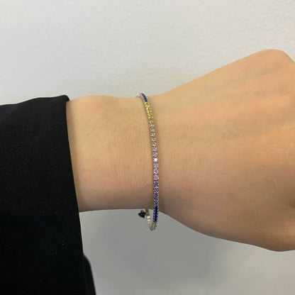 [Amore Jewels]Radiant Shinning Princess Cut Tennis Bracelet