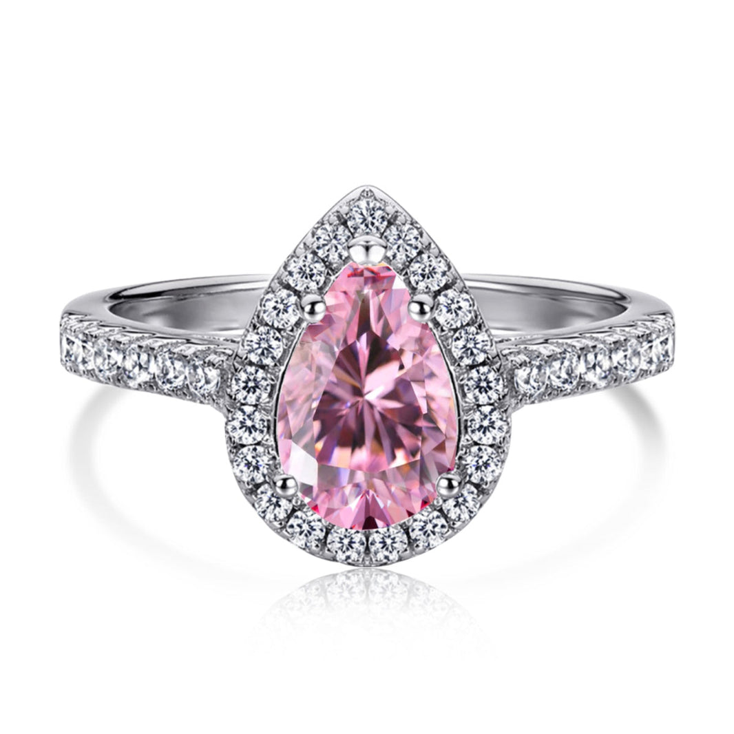 [Amore Jewels]1.0 Carat Luxurious Resplendent Water Drop Shape Wedding Ring