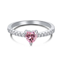 [Amore Jewels]0.5 Carat CaratEternity Charming Heart Shape Lover Ring