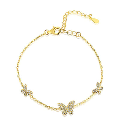 [Amore Jewels]Delicate Butterfly Pendant Bracelet