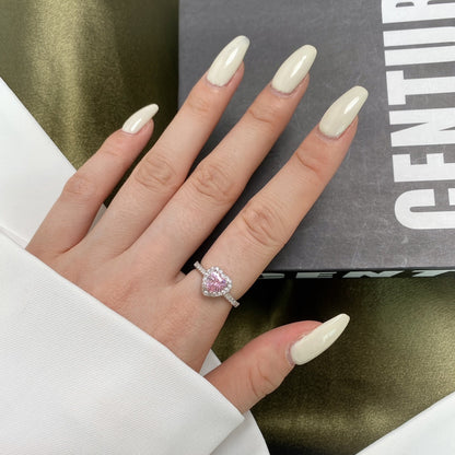 [Amore Jewels]Eternity Splashy Romantic Heart Shape Lover Ring