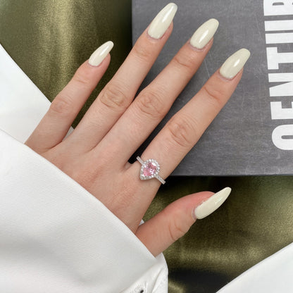 [Amore Jewels]1.0 Carat Luxurious Resplendent Water Drop Shape Wedding Ring