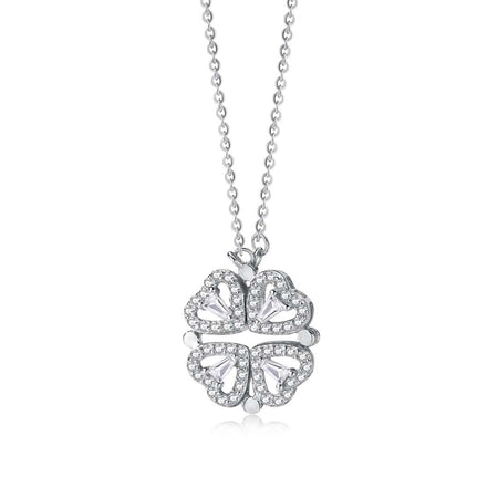 [Amore Jewels]Ornate Heart Cut Flower Shape Necklace