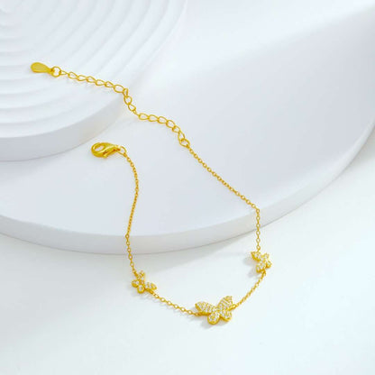 [Amore Jewels]Delicate Butterfly Pendant Bracelet