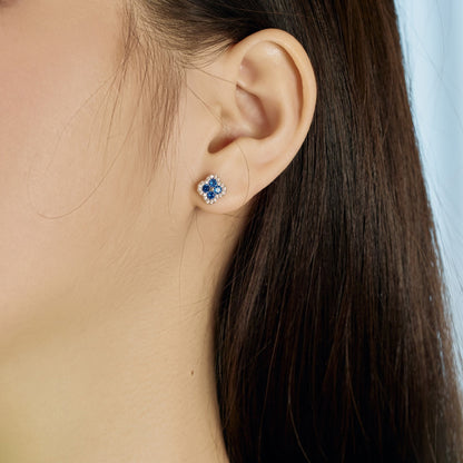 [Amore Jewels]Four-Leaf Clover Flower Shaped Earrings