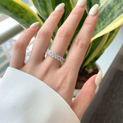 [Amore Jewels]Ornate Oval Cut Tennis Ring
