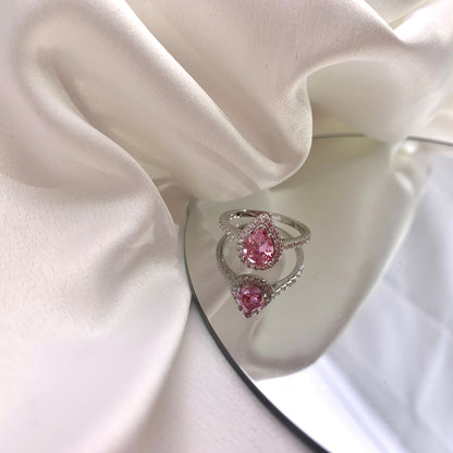 [Amore Jewels]1.0 Carat Luxurious Resplendent Water Drop Shape Wedding Ring