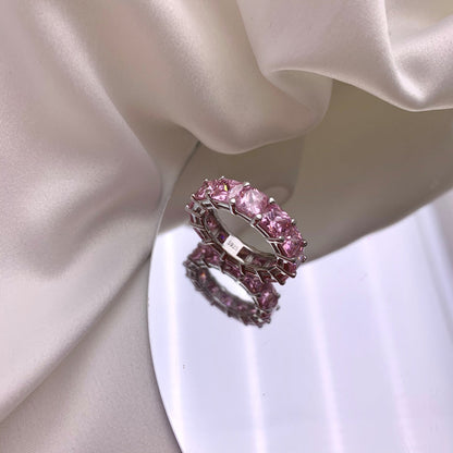 [Amore Jewels]Elegant Princess Cut Tennis Ring