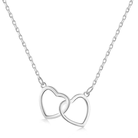 [Amore Jewels]Sterling Silver Love Double Ring Necklace