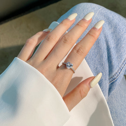 [Amore Jewels]2.0 Carat Dazzling Lustrous Heart Cut Lover Ring