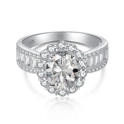 [Amore Jewels]1.5 Carat Dazzling Charming Oval Cut Banquet Ring