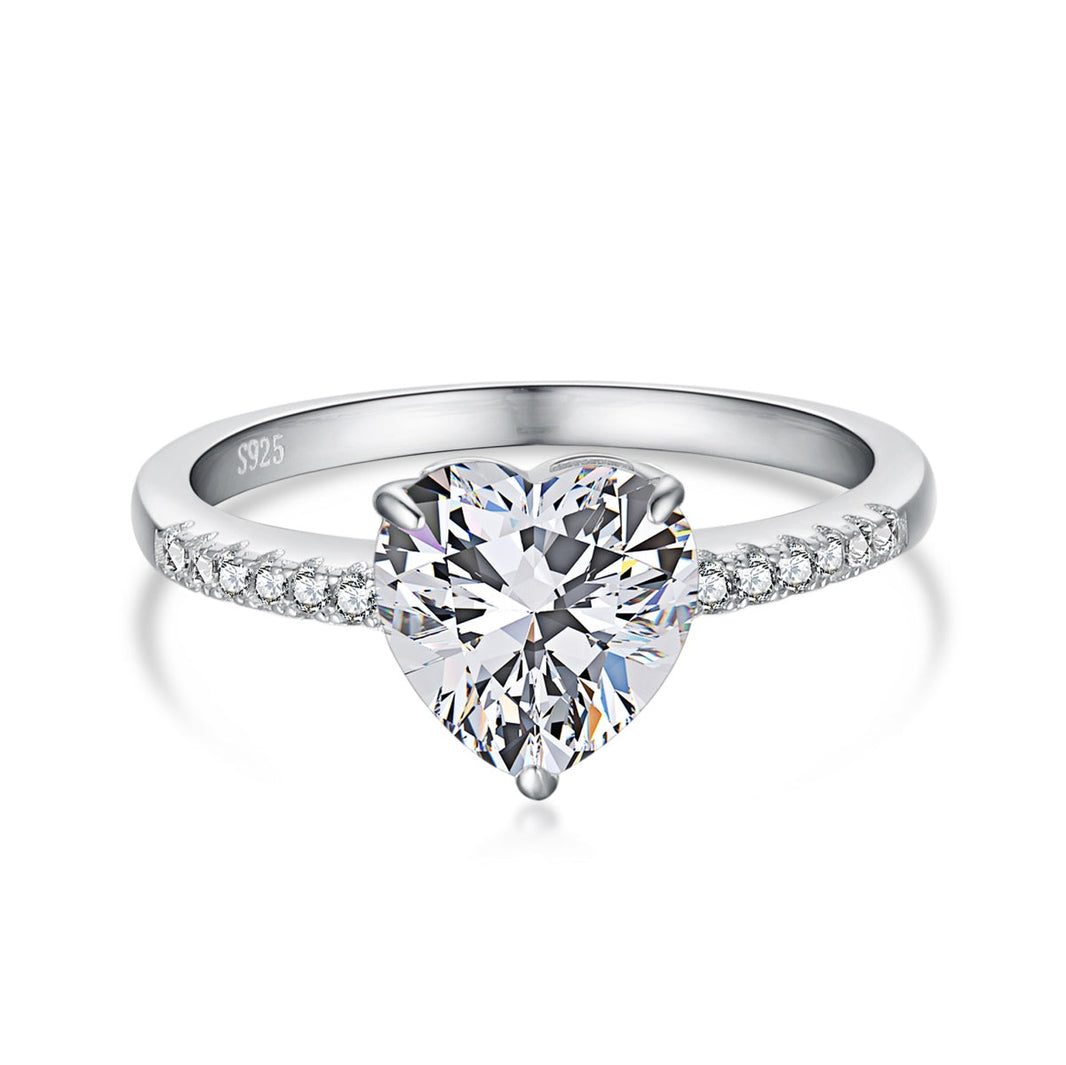 [Amore Jewels]2.0 Carat Dazzling Lustrous Heart Cut Lover Ring