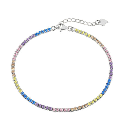 [Amore Jewels]Dazzling Colorful Round Cut Daily Bracelet
