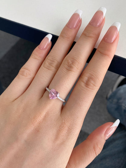 [Amore Jewels]2.0 Carat Dazzling Lustrous Heart Cut Lover Ring