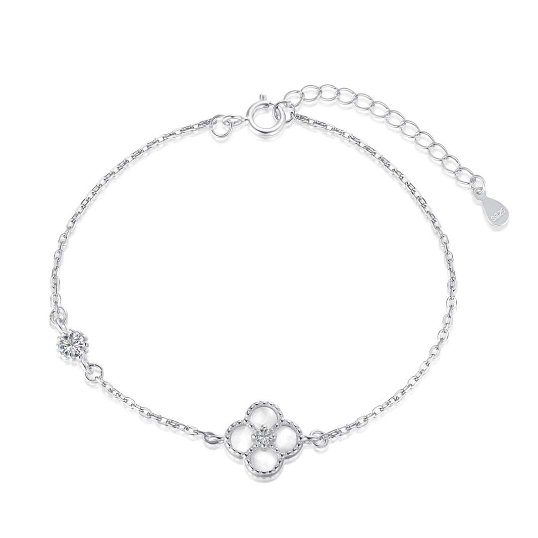 [Amore Jewels]Delicate Four Leaf Clover Bracelet
