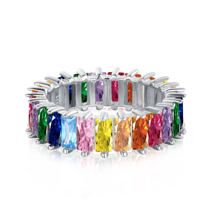 [Amore Jewels]Unique Colorful Radiant Cut RIng