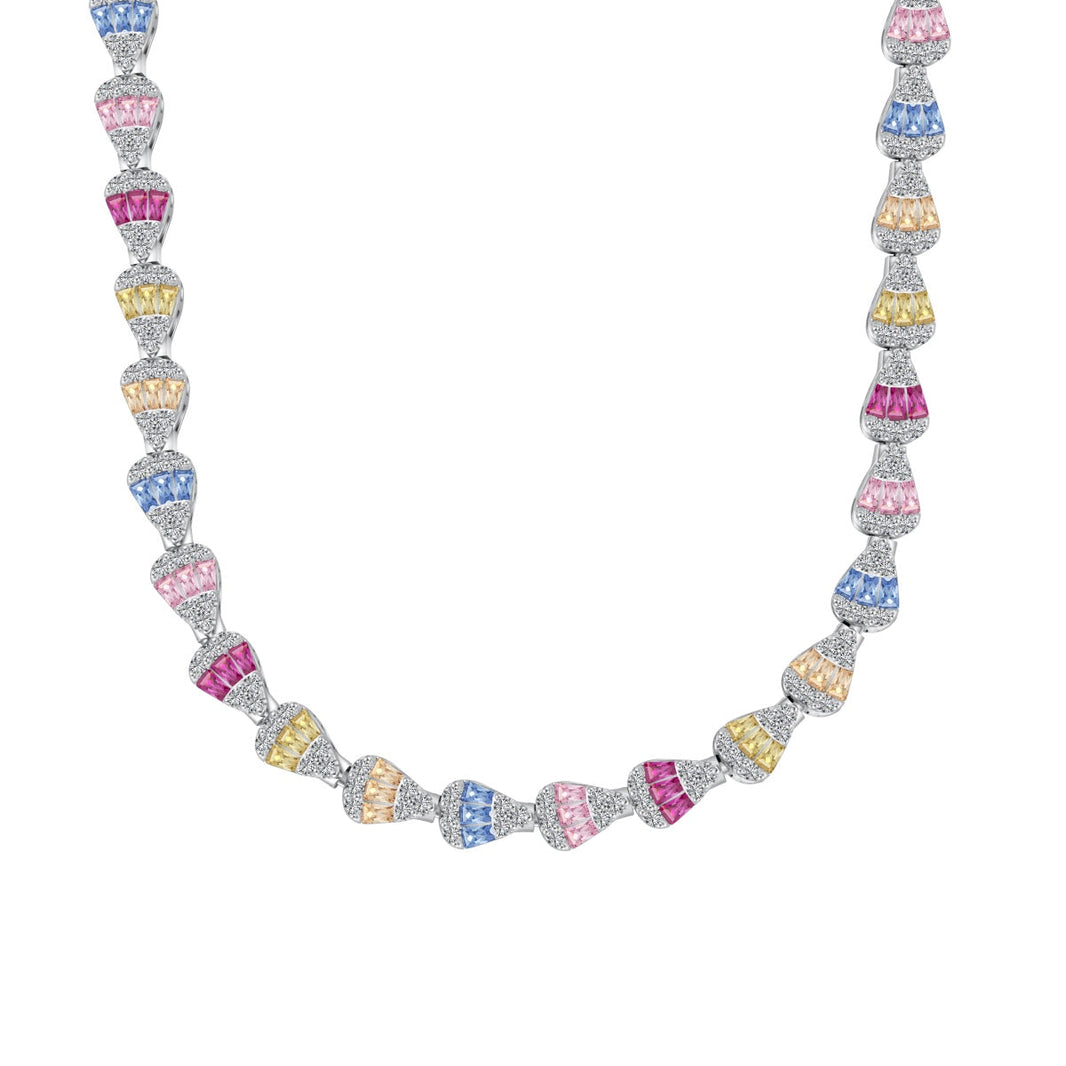[Amore Jewels]Radiant Colorful Rainbow Necklace