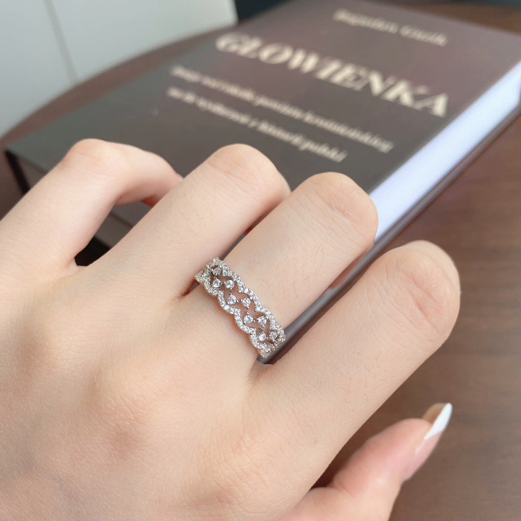 [Amore Jewels]Elegant Resplendent Round Shape Party Ring