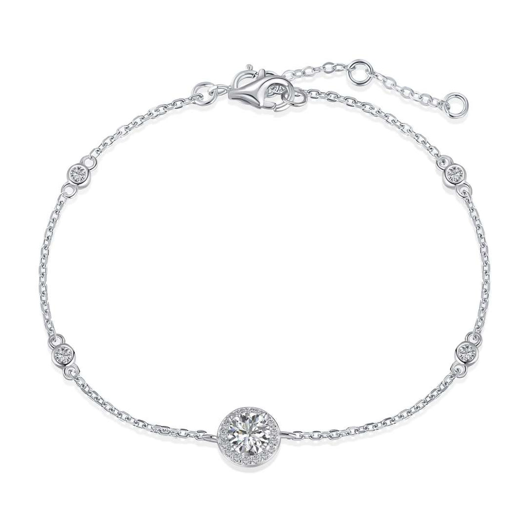[Amore Jewels]Dazzling Round Cut Shape Bracelet