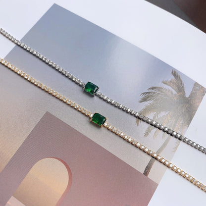 [Amore Jewels]1.0 Carat Unique Emerald Cut Banquet Bracelet