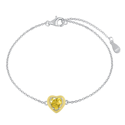 [Amore Jewels]Sparkling Romantic Heart Shape Lover Bracelet