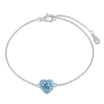 [Amore Jewels]Sparkling Romantic Heart Shape Lover Bracelet