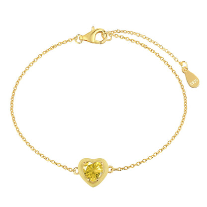 [Amore Jewels]Sparkling Romantic Heart Shape Lover Bracelet
