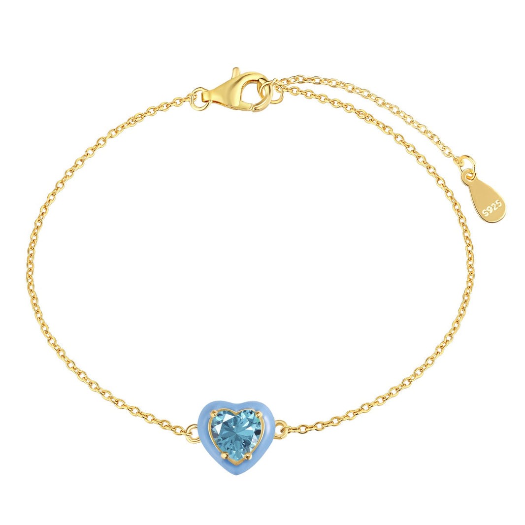 [Amore Jewels]Sparkling Romantic Heart Shape Lover Bracelet